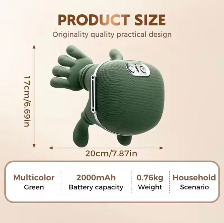 Shiatsu Shoulder Massage Pillow - wearable green neck massager, gallery image 8