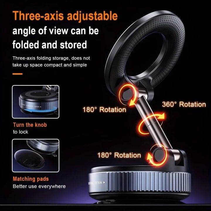 K007 three-axis folding holder with 180 and 360 degree rotation angles