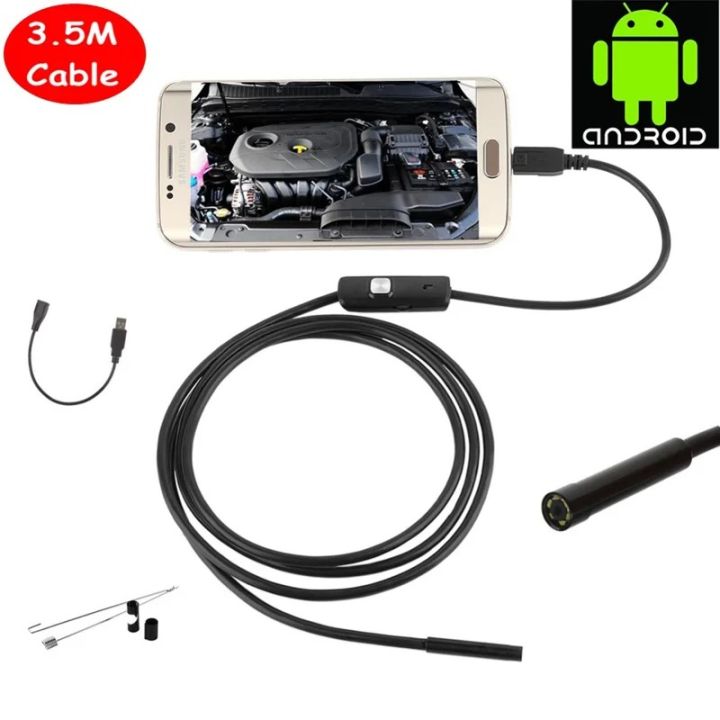 USB endoscope inspection camera kit with 3.5M cable, phone connector and camera probe for Android
