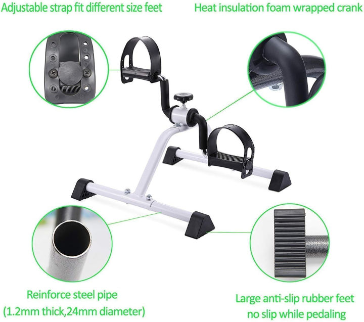 Mini pedal exerciser product dimensions and feature overview
