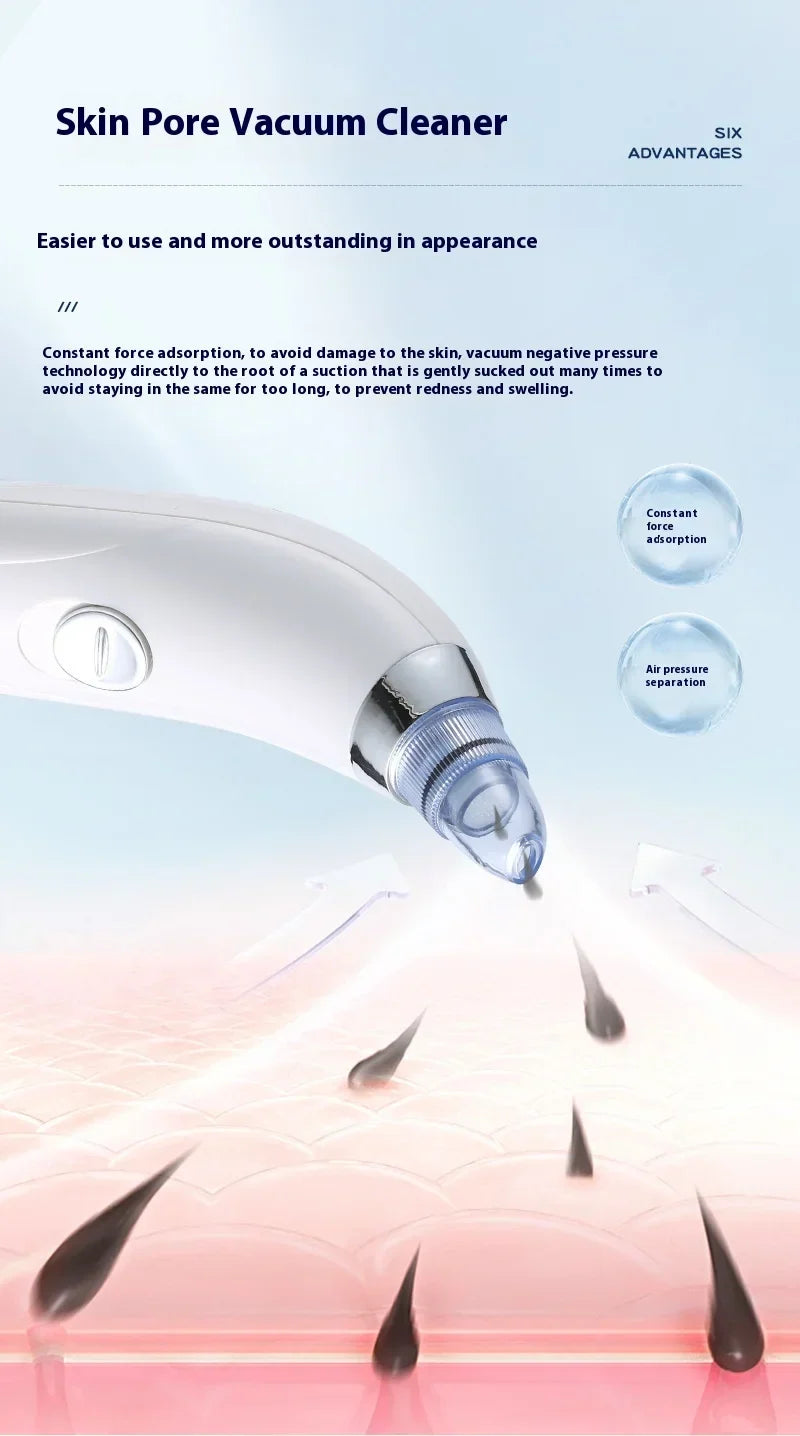 Pore vacuum interchangeable suction heads