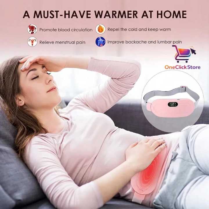 Electric waist belt heating pad — pink gift box and USB cable included in the box