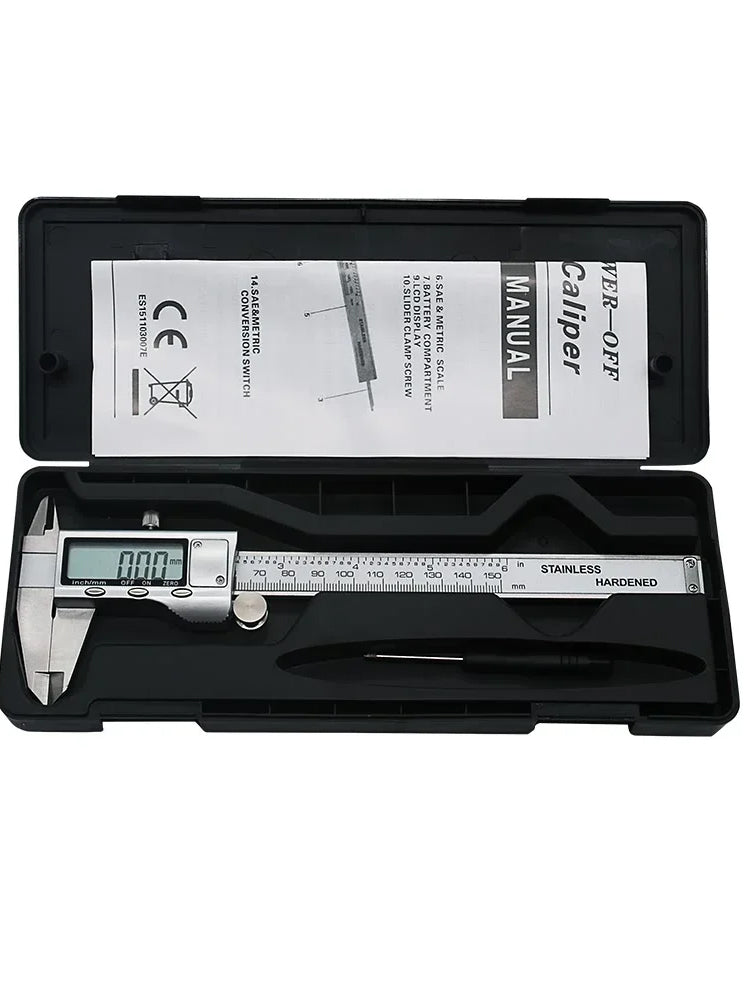 150mm digital caliper LCD display closeup