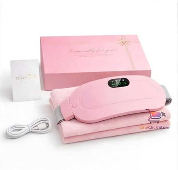 Electric waist heating belt — oval padded heating pad with digital LED display on front