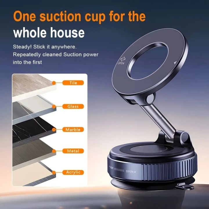 K007 vacuum suction phone holder sticks on tile glass marble metal and acrylic surfaces