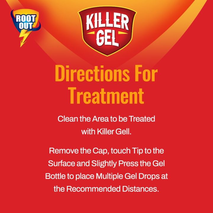 Rootout gel bait formula — attracts and kills roaches, ants and lizards