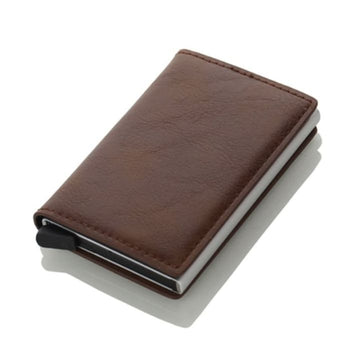 Minimalist metal pop-up wallet - front view