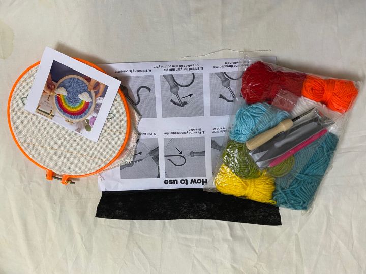 DIY punch needle starter kit with pattern cards