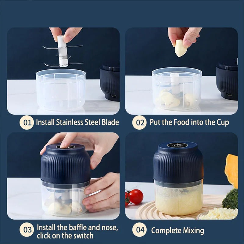 Mini chopper how to use steps