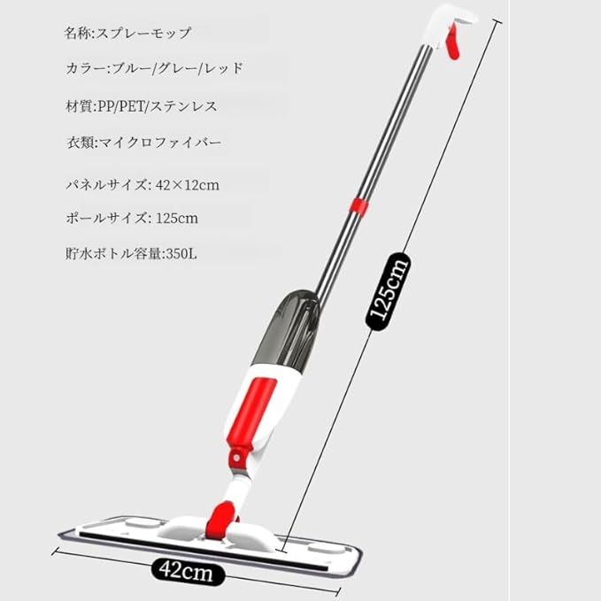 Spray mop trigger handle with refillable water bottle