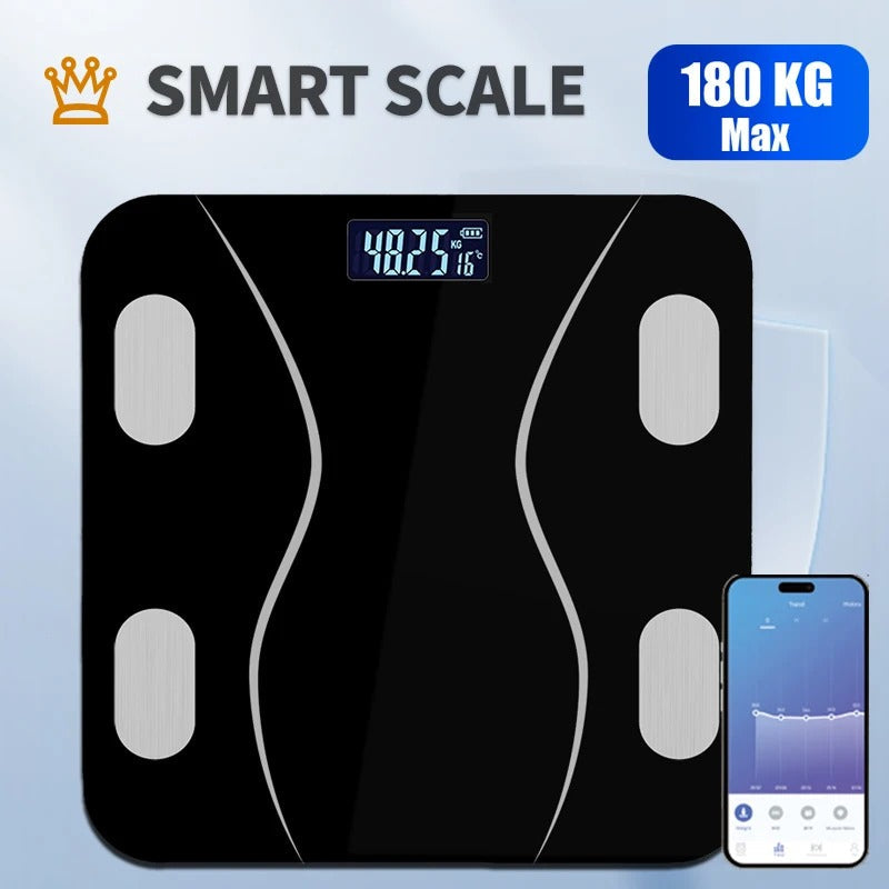 Smart body fat scale top view
